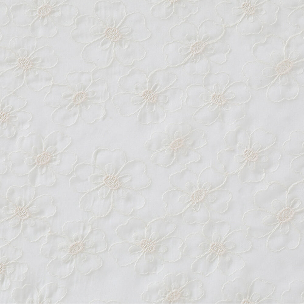 Embroidered Fabric All-Over Cotton Thread Polyester for Women's Wear W 8